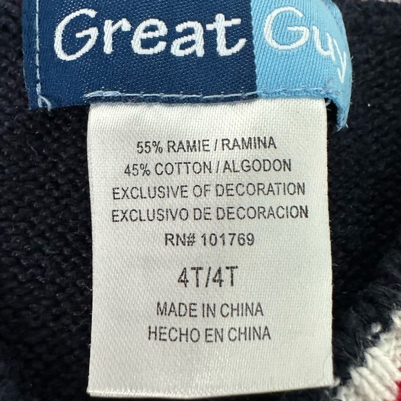 Vintage Great Guy 4T Boy Nautical Navy Blue Red White Anchor Sweater Vest - Picture 8 of 9